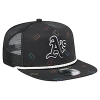 Men's New Era  Black Athletics Gummy Golfer Trucker Adjustable Hat