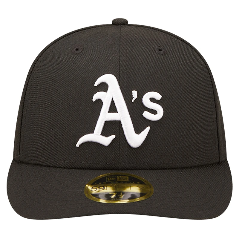 Men's New Era Black Athletics Low Profile 59FIFTY Fitted Hat