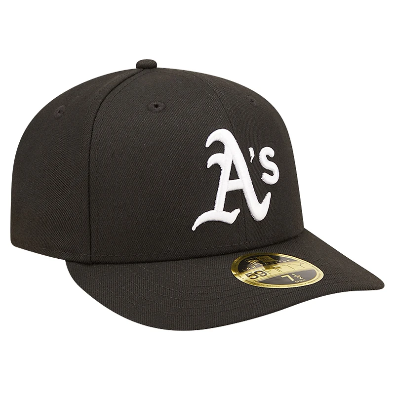 Men's New Era Black Athletics Low Profile 59FIFTY Fitted Hat