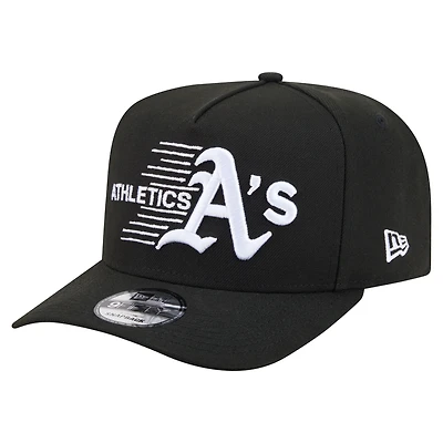 Men's New Era Black Athletics Motion A-Frame 9FIFTY Snapback Hat