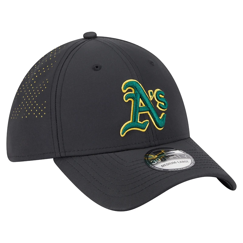 Men's New Era  Black Athletics Night 39THIRTY Flex Hat