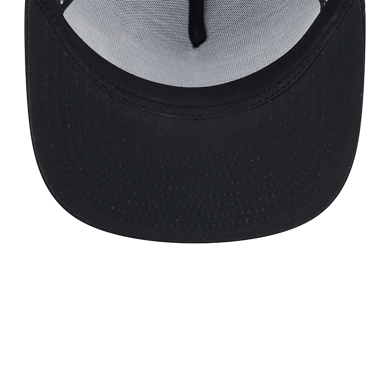 Men's New Era Black Athletics Score Check A-Frame Trucker 9FIFTY Snapback Hat
