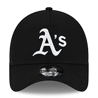 Men's New Era Athletics Side Script 9FORTY A-Frame Trucker Adjustable Hat