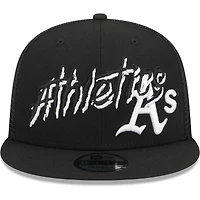 Men's New Era Black Athletics Street Trucker 9FIFTY Snapback Hat