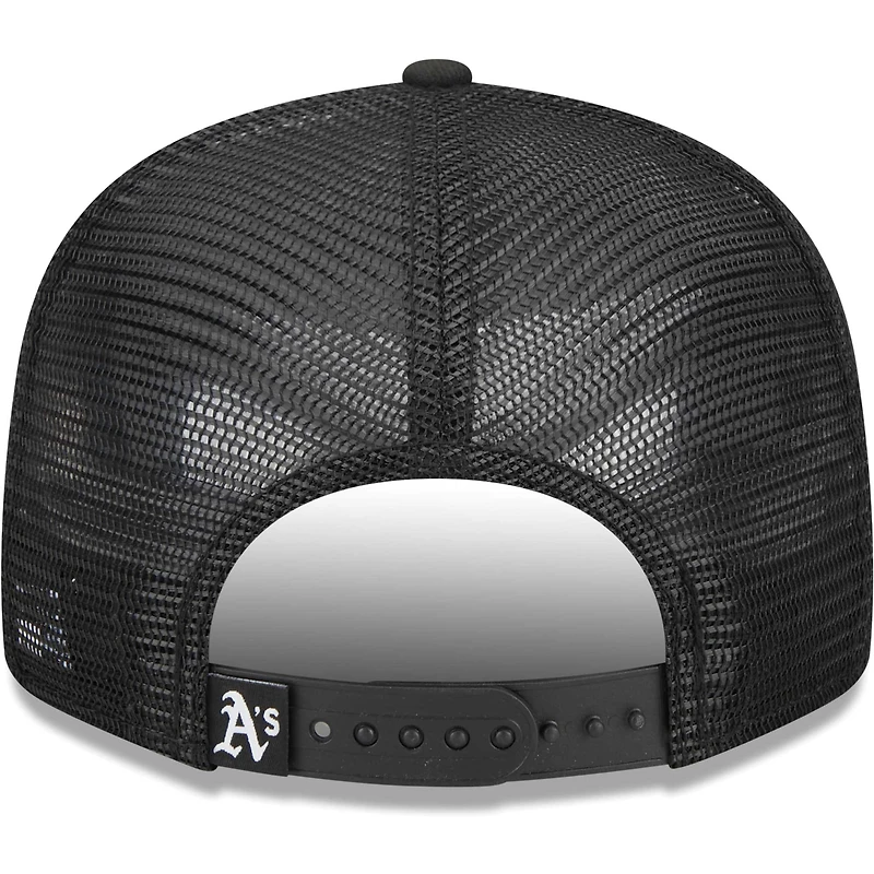 Men's New Era Black Athletics Street Trucker 9FIFTY Snapback Hat