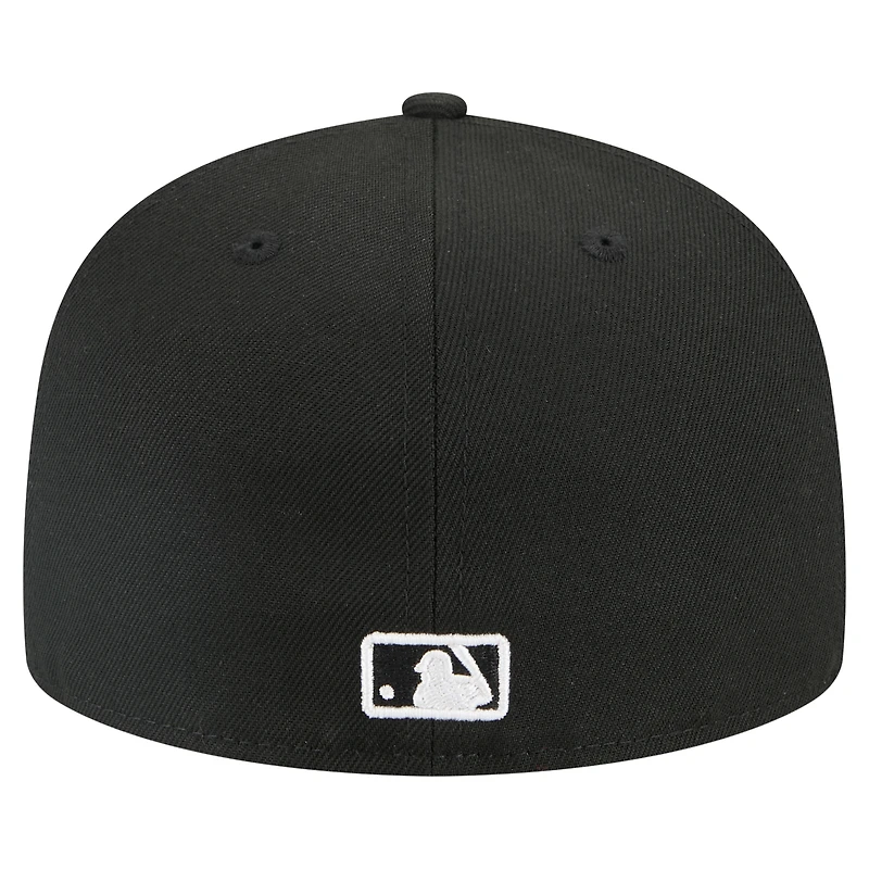 Men's New Era Black Athletics Tri-Hit 59FIFTY Fitted Hat