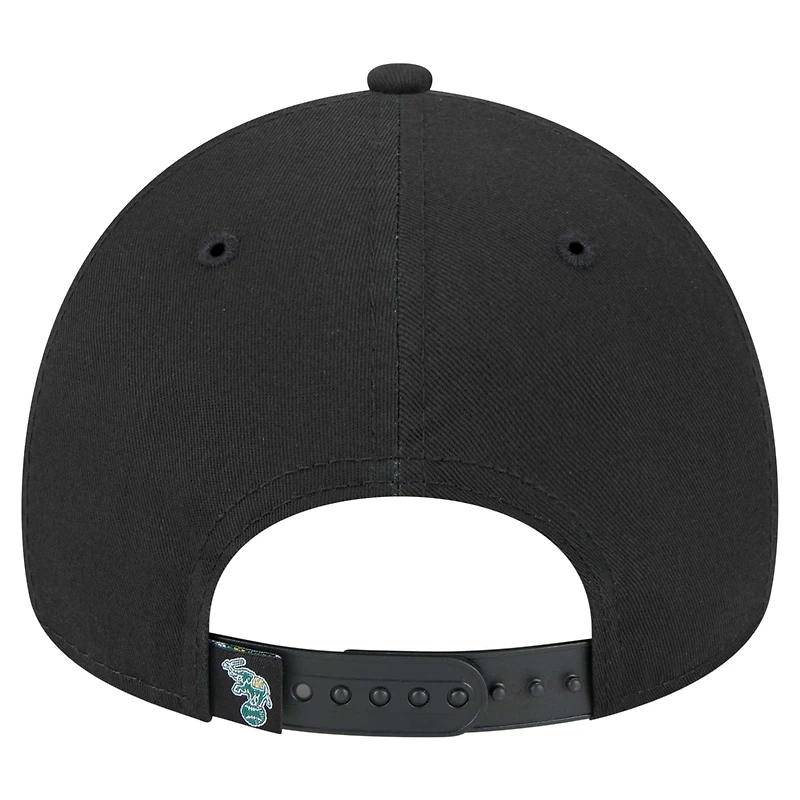 Men's New Era Black Oakland Athletics 9FORTY A-Frame Adjustable Hat