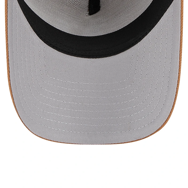 Men's New Era Brown Athletics A-Frame Trucker 9FORTY Adjustable Hat