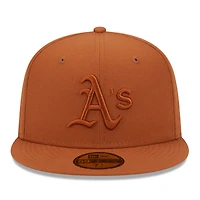 Casquette ajustée 59FIFTY Athletics marron de New Era pour homme