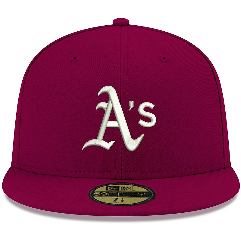 Men's New Era Cardinal Athletics White Logo 59FIFTY Fitted Hat