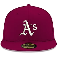 Men's New Era Cardinal Athletics White Logo 59FIFTY Fitted Hat