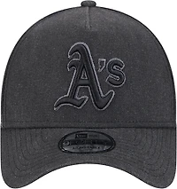 Men's New Era Charcoal Athletics Logo Essentials 9FORTY A-Frame Adjustable Hat