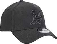 Men's New Era Charcoal Athletics Logo Essentials 9FORTY A-Frame Adjustable Hat