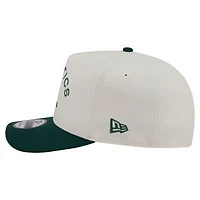 Men's New Era  Cream/Dark Green Athletics Chrome A-Frame 9FIFTY Snapback Hat