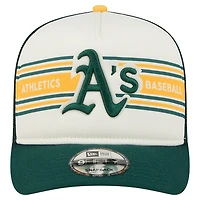 Casquette snapback A-Frame 9FIFTY pour homme New Era, couleur crème/verte, Athletics Banner