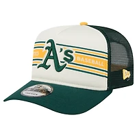 Casquette snapback A-Frame 9FIFTY pour homme New Era, couleur crème/verte, Athletics Banner