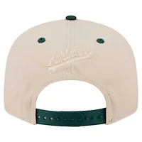 Men's New Era Cream/Green Athletics Team Art 9FIFTY Snapback Hat
