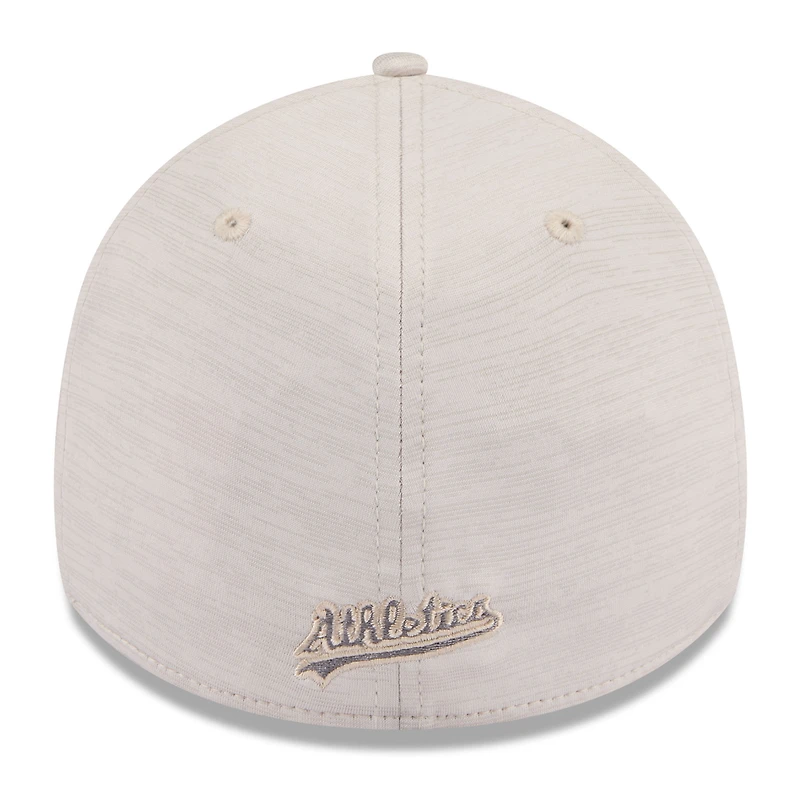 Casquette New Era Athletics 2024 Clubhouse 39THIRTY Flex crème pour homme