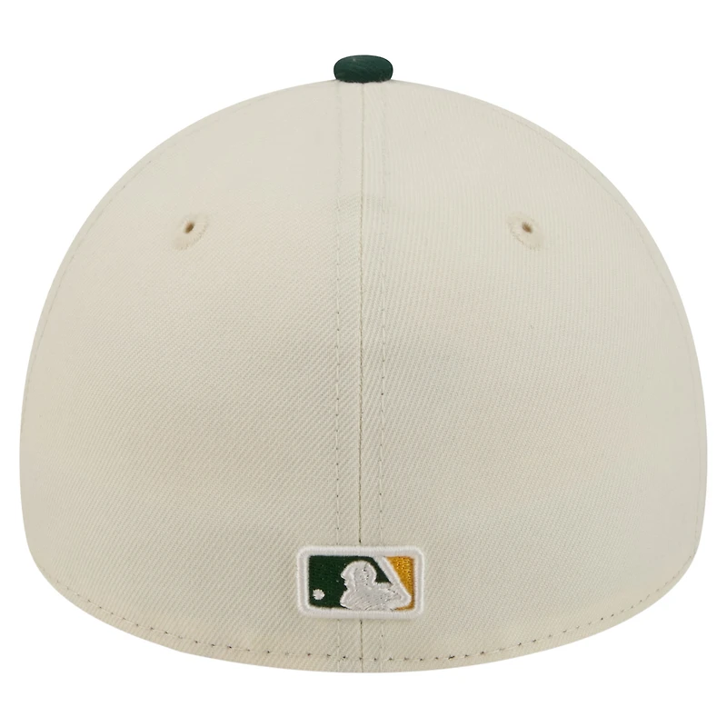 Casquette ajustée New Era Athletics crème pour homme, modèle A-Frame chromé 59FORTY