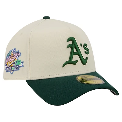 Casquette ajustée New Era Athletics crème pour homme, modèle A-Frame chromé 59FORTY