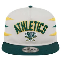 Men's New Era Cream Athletics Iron Golfer Snapback Hat