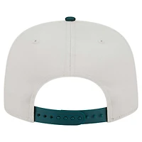 Men's New Era Cream Athletics Iron Golfer Snapback Hat