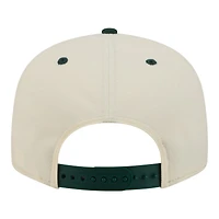 Men's New Era Cream Athletics Oversized Slogan 9FIFTY Snapback Hat