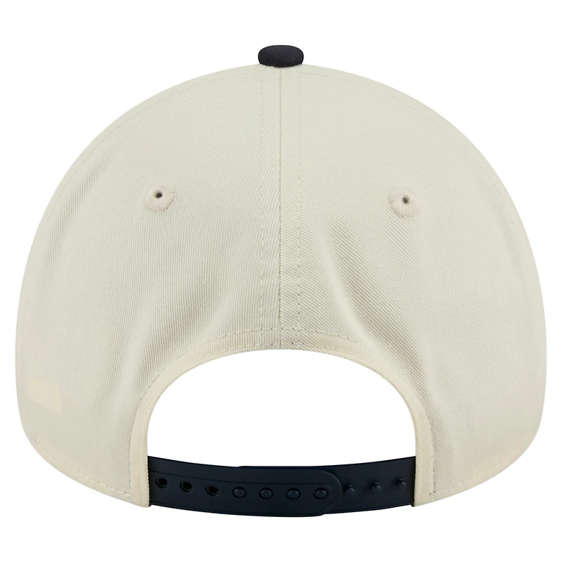 Men's New Era  Cream Athletics Speckle A-Frame 9FORTY Adjustable Hat
