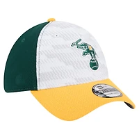 Men's New Era Dark Green/Gold Athletics 2025 MLB Clubhouse 39THIRTY Flex Hat