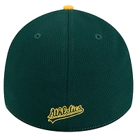 Men's New Era Dark Green/Gold Athletics 2025 MLB Clubhouse 39THIRTY Flex Hat