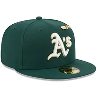 Men's New Era  Dark Green Athletics 2025 59FIFTY Day Fitted Hat with Pins