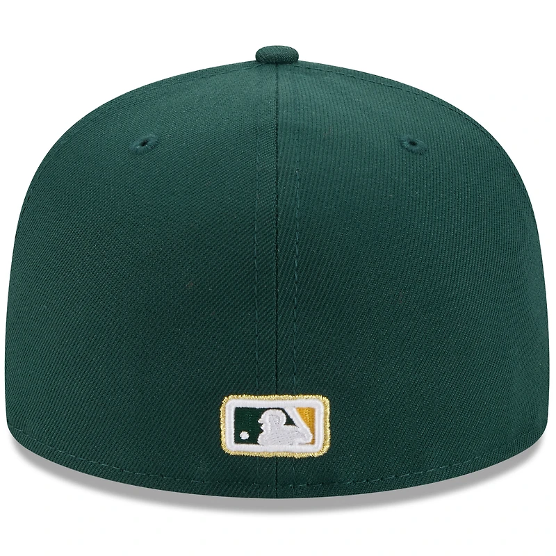 Casquette ajustée New Era Athletics 2025 59FIFTY Day vert foncé pour homme avec épingles