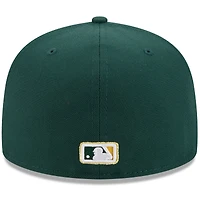 Casquette ajustée New Era Athletics 2025 59FIFTY Day vert foncé pour homme avec épingles