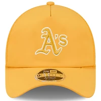 Men's New Era White Athletics 2026 Batting Practice Apex 9FORTY Adjustable Trucker Hat