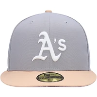 Casquette ajustée 59FIFTY pour homme New Era gris/pêche Athletics 1987 MLB All-Star Game Purple Undervisor
