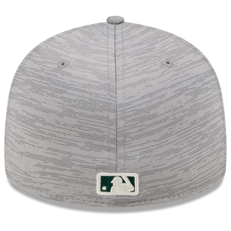 Men's New Era Gray Athletics 2024 Clubhouse Low Profile 59FIFTY Fitted Hat