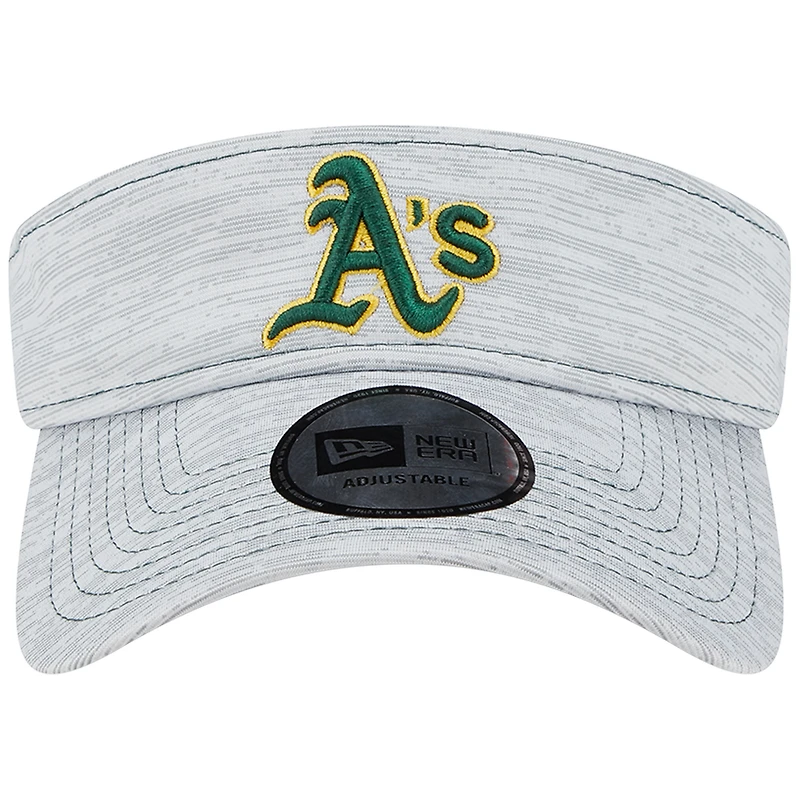 Men's New Era Gray Athletics Adjustable Visor