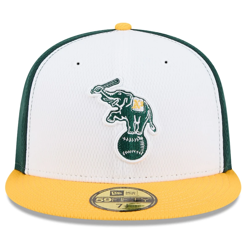 Men's New Era Green/Gold Athletics 2025 MLB Clubhouse 59FIFTY Fitted Hat