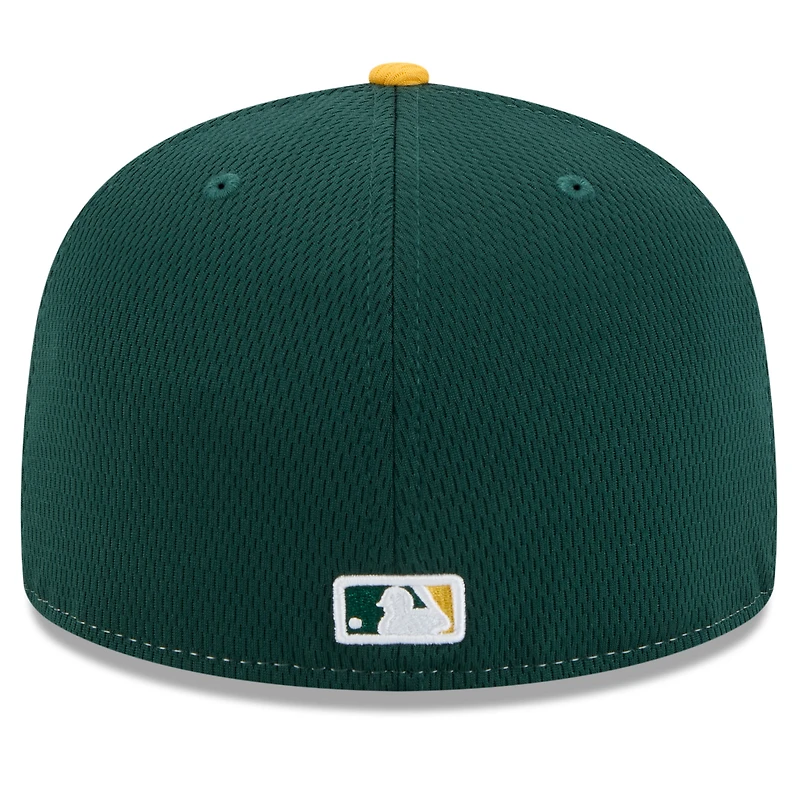 Men's New Era Green/Gold Athletics 2025 MLB Clubhouse 59FIFTY Fitted Hat