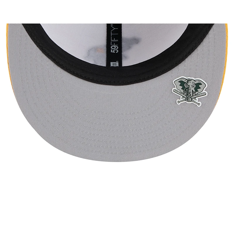 Men's New Era Green/Gold Athletics 2025 MLB Clubhouse 59FIFTY Fitted Hat