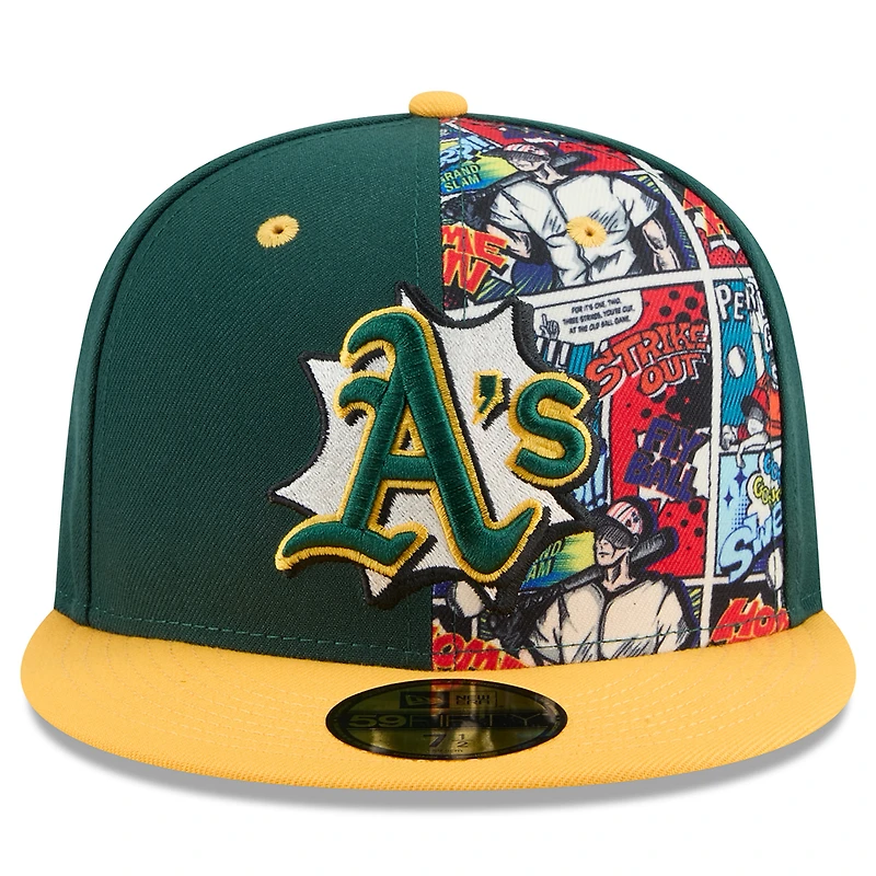 Men's New Era Green/Gold Athletics 2025 MLB Diamond Hero Edition 59FIFTY Fitted Hat
