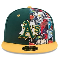 Men's New Era Green/Gold Athletics 2025 MLB Diamond Hero Edition 59FIFTY Fitted Hat