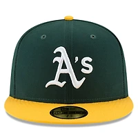 Casquette ajustée 59FIFTY Athletics National Baseball Hall of Fame pour homme de New Era, verte et dorée