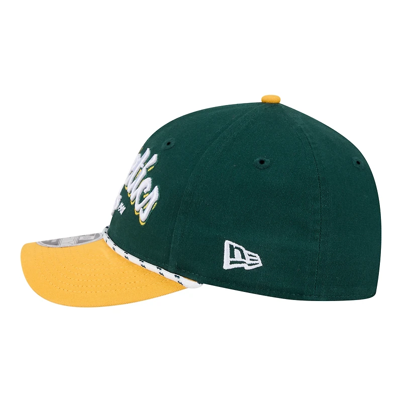 Men's New Era Green/Gold Athletics Team Loyal 9FORTY M-Crown Adjustable Hat