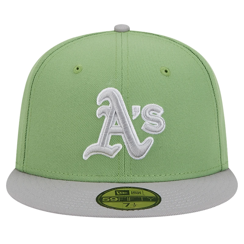 Men's New Era Green/Gray Athletics Two-Tone Color Pack 59FIFTY Fitted Hat