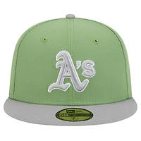 Men's New Era Green/Gray Athletics Two-Tone Color Pack 59FIFTY Fitted Hat