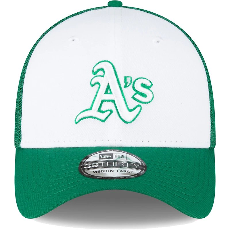 Men's New Era Green/White Athletics 2023 On-Field Batting Practice 39THIRTY Flex Hat