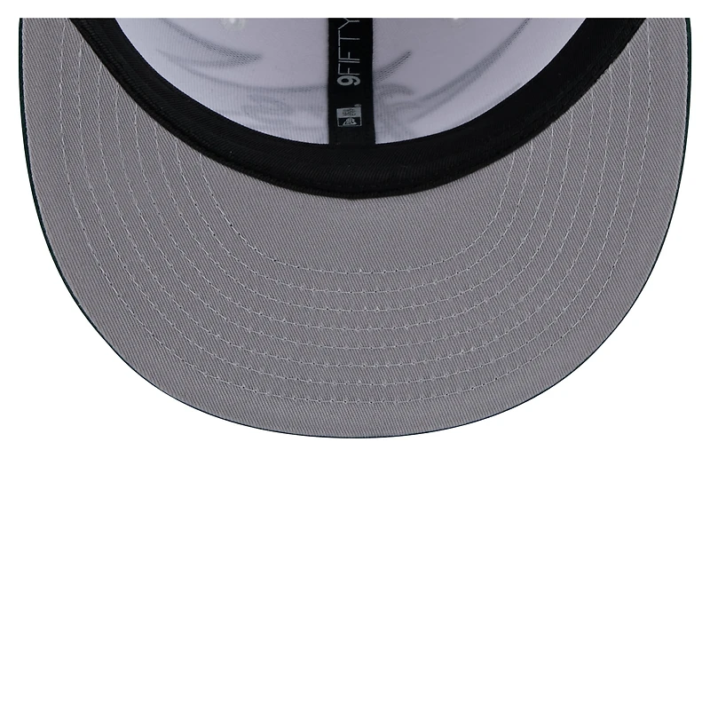Men's New Era Green/White Athletics Jagged 9FIFTY Snapback Hat