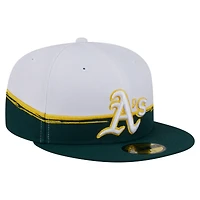 Men's New Era  Green/White Athletics Paint Stroke 59FIFTY Fitted Hat
