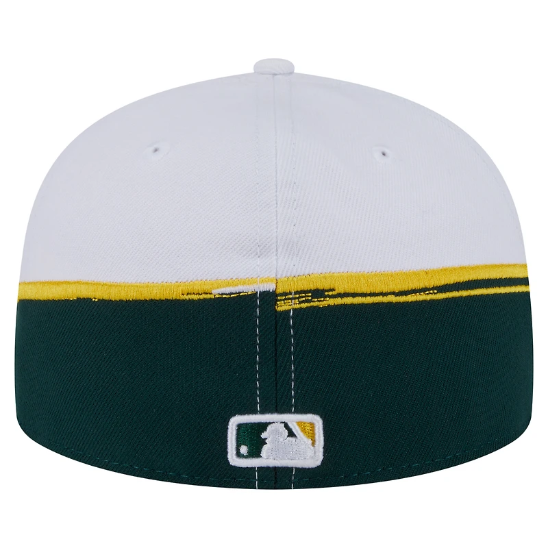Men's New Era  Green/White Athletics Paint Stroke 59FIFTY Fitted Hat